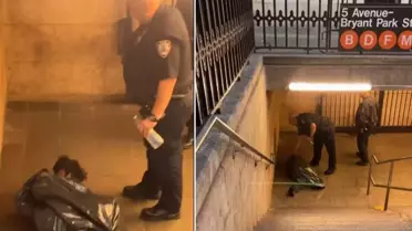New York'ta evsiz adamı tekmeleyen polis memuruna büyük tepki