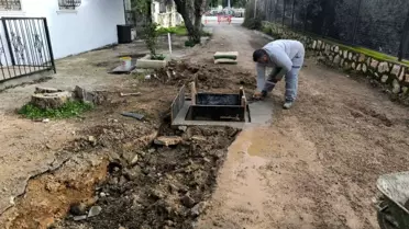 Bodrum'da Yağmur Suyu Drenaj Hattı ve Mazgal İmalatları Devam Ediyor