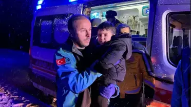 Kar Engeli Aşılınca Yaralı Çocuk Hastaneye Sevk Edildi