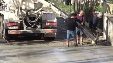 Ordu'da Beton Yol Çalışmaları Hız Kesmeden Devam Ediyor