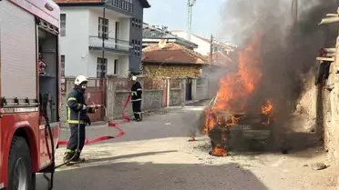 Aksaray'da Araç Yangını