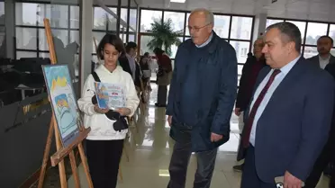 Boyabat'ta Çin-Türkiye Çocuk Karikatür Dostluğu Sergisi Açıldı