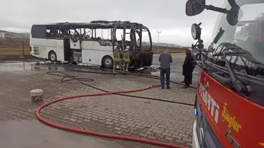 Kahramankazan'da Servis Aracında Yangın