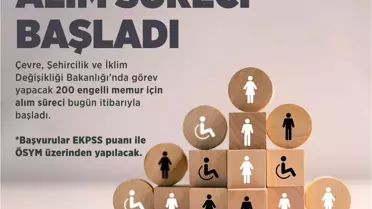 Çevre Bakanlığı 200 Engelli Memur Alımı Yapacak