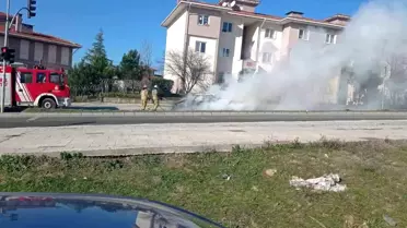 Arnavutköy'de Tofaş Otomobil Yangını