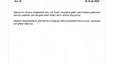 Dışişleri Bakanlığı'ndan Nijerya'daki Yakıt Tankeri Patlamasına Taziye