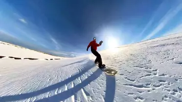 Sis Dağı'nda Snowboard Rüzgarı