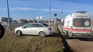 Babaeski'de Trafik Kazası: 2 Yaralı