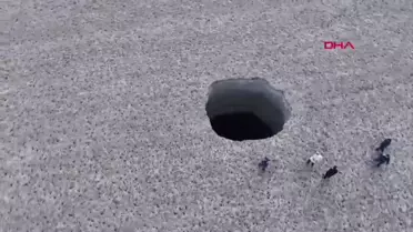 Konya'da Yeni Obruk Oluşumu Tedirgin Ediyor