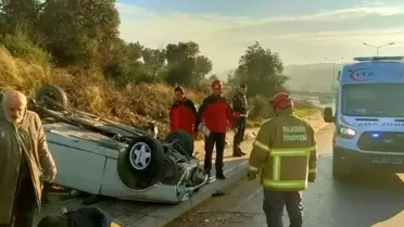 Bandırma'da Trafik Kazası: Sürücü Yaralandı