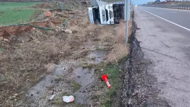 İslahiye'de Tanker Devrildi: Sürücü Yaralı