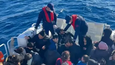 Dalaman'da Kurtarılan Düzensiz Göçmenler