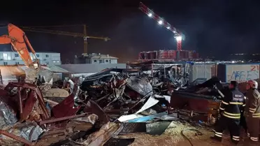 Arsuz'da İnşaat Şantiyesinde Yangın