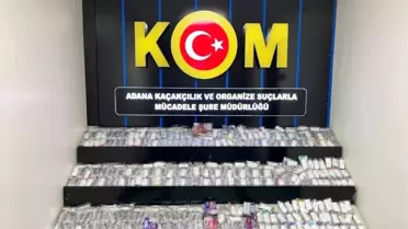Adana'da Kaçak Sigara ve Sahte İçki Ele Geçirildi