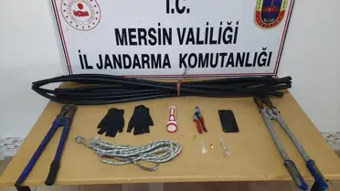 Mersin'de Kablo Hırsızları Tutuklandı