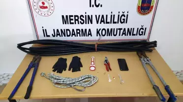 Mersin'de Kablo Hırsızları Suçüstü Yakalandı