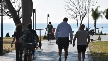 Antalya'da Güneşli Hava Yoğunluğu