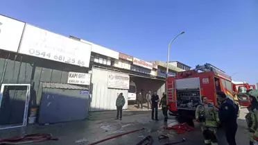 OSTİM'de Çelik Kapı İmalathanesinde Yangın