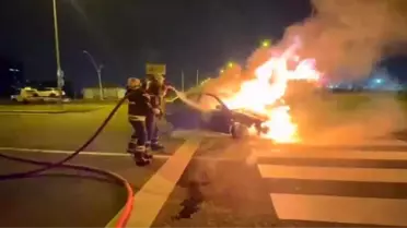 Kayapınar'da Otomobil Yangını