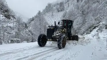 Doğu Karadeniz'de Kar Yağışı 675 Yolu Ulaşıma Kapatı