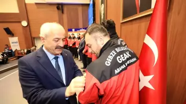 Gebze Belediyesi Arama Kurtarma Ekibi'ne AFAD Sertifikası