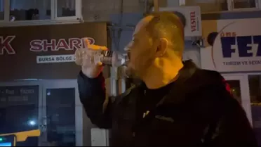 Bursa'da Alkollü Sürücü ve Arkadaşlarından İlginç Trafik Denetimi Reaksiyonları