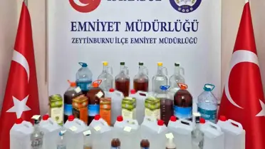 Zeytinburnu'nda Sahte Alkol Operasyonu
