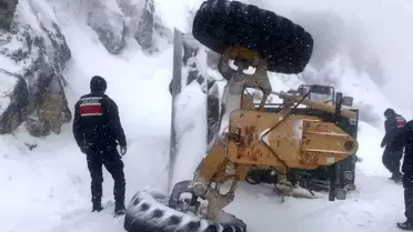 Yozgat'ta Karla Mücadele Aracı Devriildi