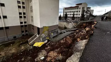 Siverek İmam Hatip Lisesi'nde İstitnat Duvarı Çöktü