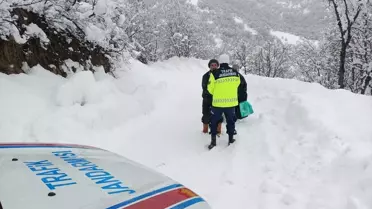 Karla Kaplı Köyde Acil Durum