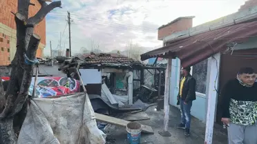 Edirne'de Yangın, İki Evi Kül Etti