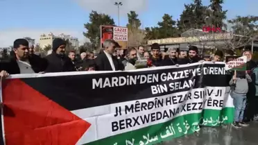 Mardin'de İsrail protestosu