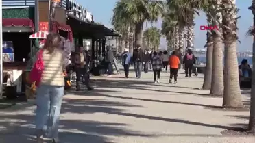 Antalya'da Güneşli Gün: Konyaaltı Sahili Yoğun Dolu