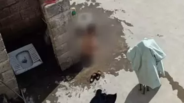 Çırılçıplak dama çıkardıkları çocuğu hortumla dövdüler