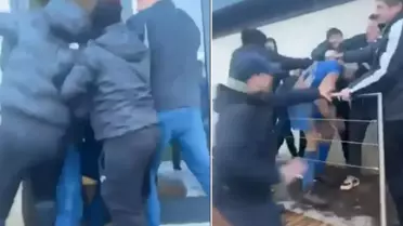 Taraftarlar, mağlup olan futbolcularına saldırdı