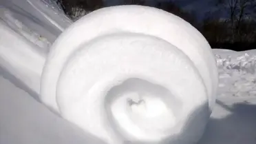 Taşova'da Ender Görülen Kar Ruloları