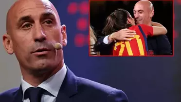 Kadın futbolcunun dudağına yapışan eski İspanya Futbol Federasyonu Başkanı'na para cezası verildi