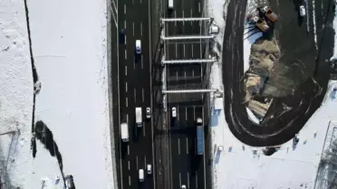İstanbul'da Kar Yağışı Nedeniyle Boş Yollar
