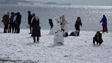 Büyükçekmece'de Kar Keyfi
