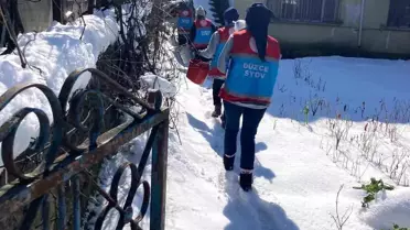 Düzce'de Kış Yardımları Devam Ediyor