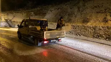 Manisa'nın Demirci ilçesinde kar yağışı etkili oldu