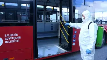 Balıkesir'de Toplu Taşıma Araçları Hijyenik Hale Getiriliyor