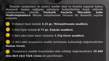 Bingöl'de Uyuşturucu Operasyonu: 1 Tutuklama