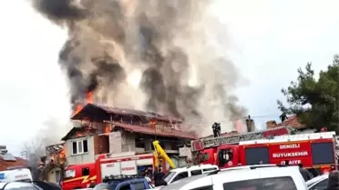 Denizli'de Ev Yangını Panik Yarattı