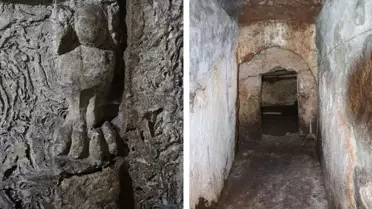Şanlıurfa'da bir evin avlusunda bulunan kaya mezarı ilk kez kayıt altına alındı