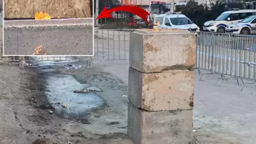 5 gündür yanan gazın çevresi betonla kapatıldı