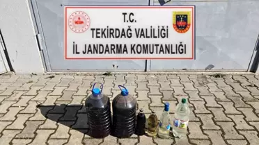 Tekirdağ'da 146 Litre Sahte İçki Ele Ge geçirildi