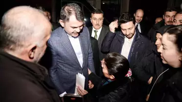 Bakan Kurum, Depremzedeyi Ziyaret Etti