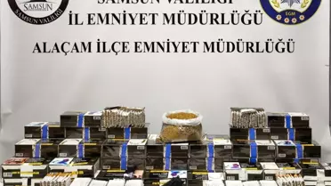 Samsun'da Kaçak Tütün ve Makaron Ele Geçirildi