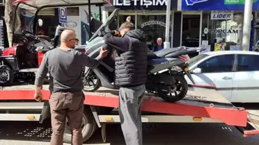 Zile'de Tescilsiz Motosiklet Denetimleri